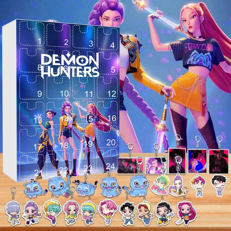 New Kpop Demon Hunters Advent Calendar K Pop Demon Hunters Rumi Mira Zoey Tiger Christmas Countdown Advent Calendar Gift 24 Days