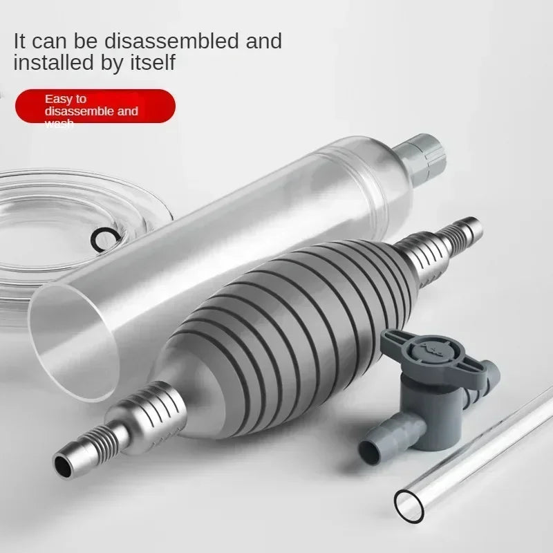 Aquarium Gravel Cleaner & Water Changer Kit - Pro Siphon Vacuum with Extension Tube, Fish Tank Sand Tool