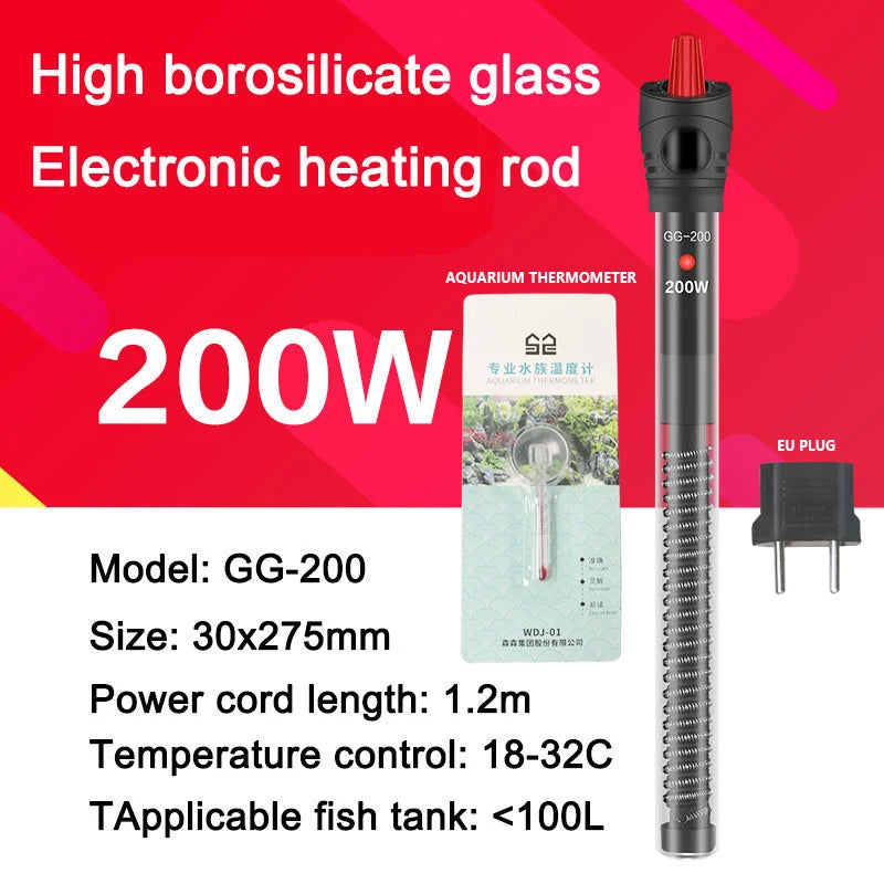 Aquariums Submersible Heater Display Digital Fish Tank  Heating Rod With thermometer Constant Temperature Control 220-240V