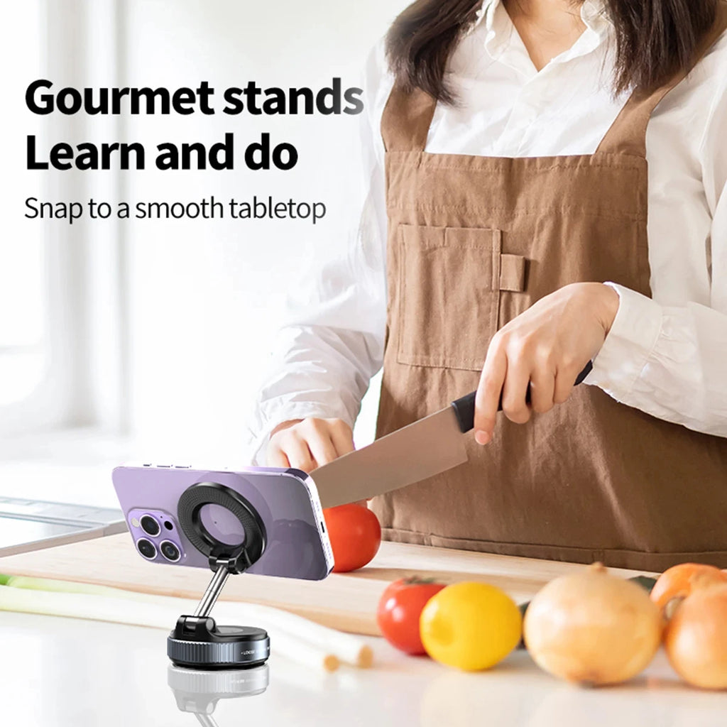 Vacuum suction cup rotation 360° magnetic adsorption stand navigation universal stand car phone magnetic stand mechanical