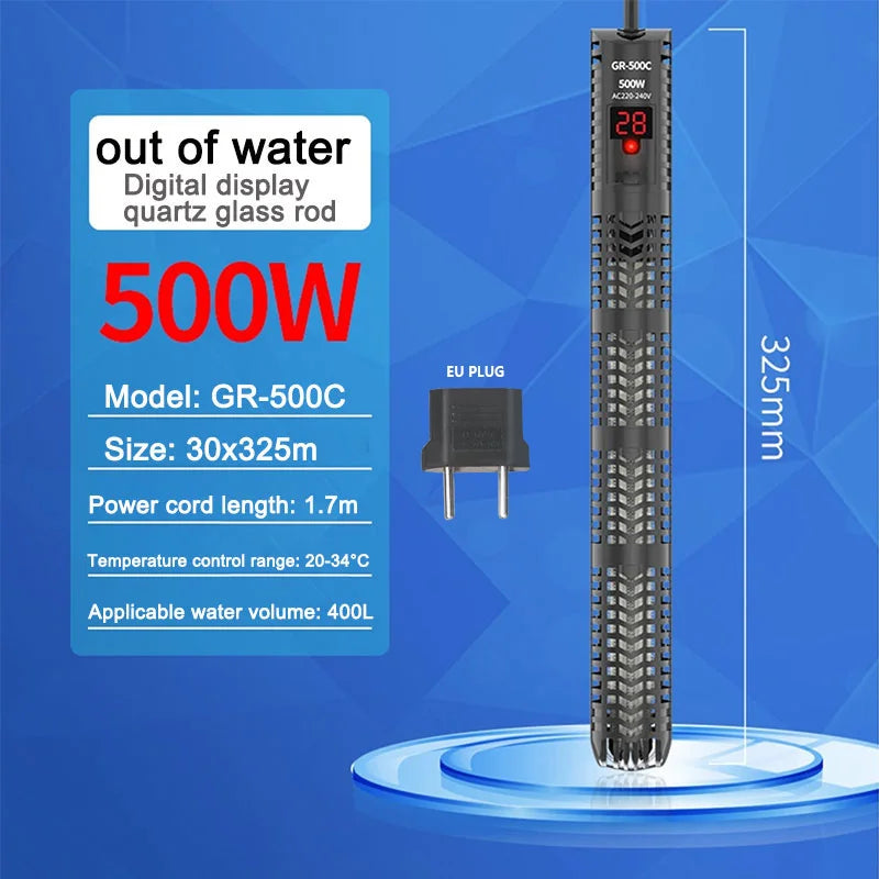 Aquariums Submersible Heater Display Digital Fish Tank  Heating Rod With thermometer Constant Temperature Control 220-240V