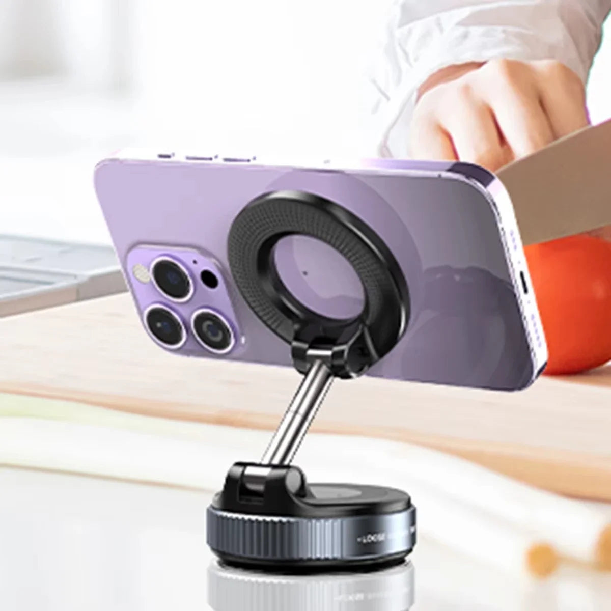 Vacuum suction cup rotation 360° magnetic adsorption stand navigation universal stand car phone magnetic stand mechanical