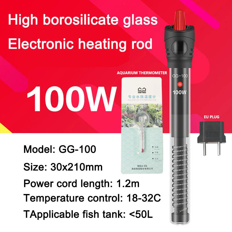 Aquariums Submersible Heater Display Digital Fish Tank  Heating Rod With thermometer Constant Temperature Control 220-240V