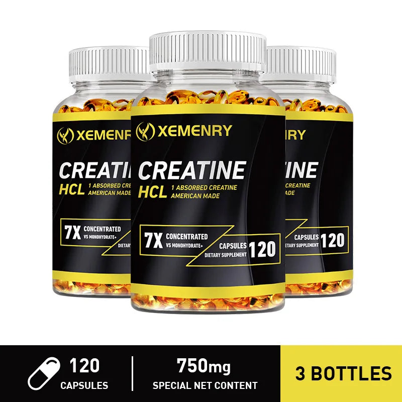 Creatine HCl - Boosts Energy Endurance and Muscle Mass for Improved Athletic Performance