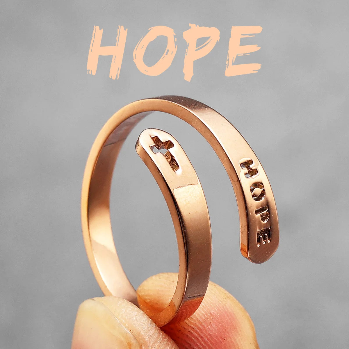 Aesthetic Hope Faith Love Couple Wedding Rings Stainless Steel Men Women Jewelry Cool Stuff Fashion Accessories Gift Wholesale