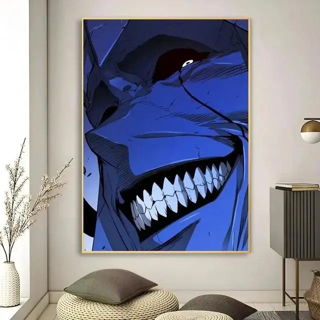 Solo Leveling Anime Canvas Wall Art  HD Kawaii Cat  Cars Poster for Game Room Decor Gifts and Wall Murals