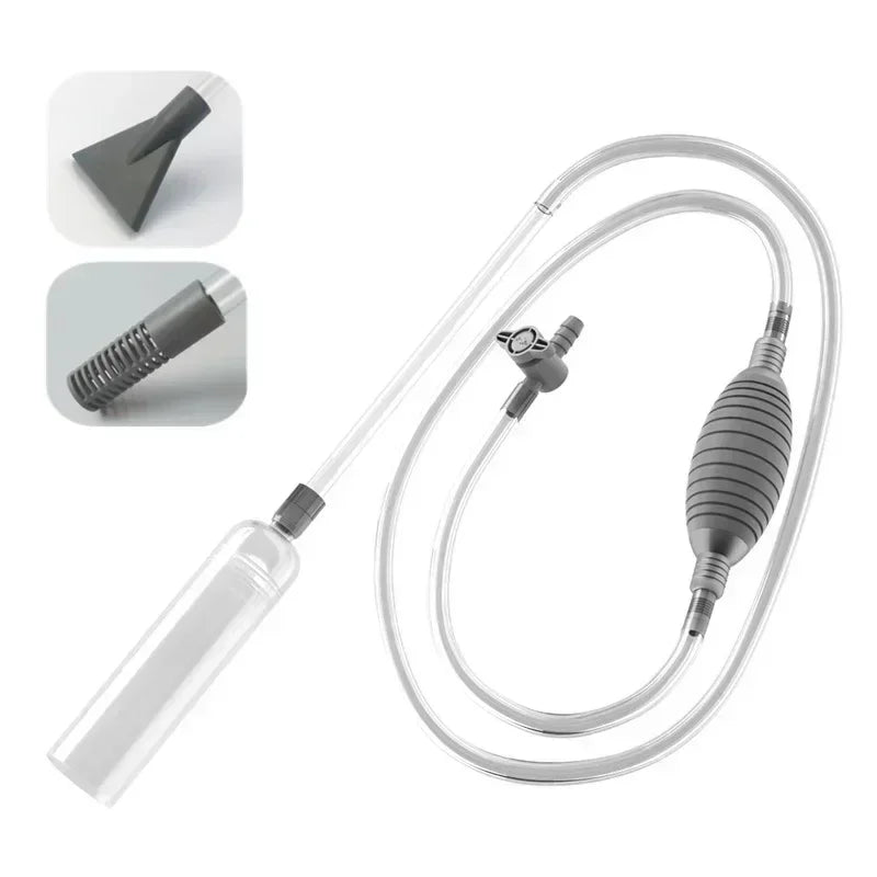 Aquarium Gravel Cleaner & Water Changer Kit - Pro Siphon Vacuum with Extension Tube, Fish Tank Sand Tool