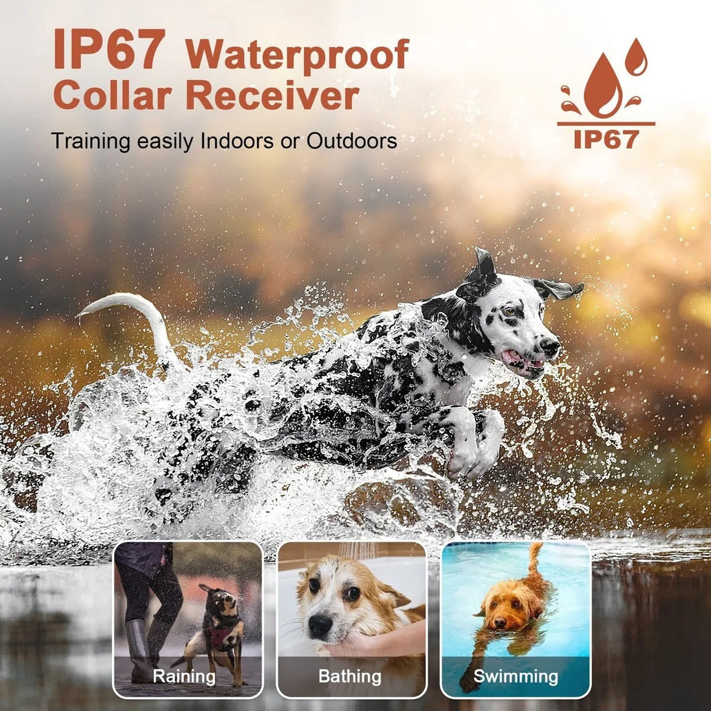 Dog Training Collar with Remote Innovative IPX7 Waterproof with 4 Training Modes, Rechargeable E-Collar for All Breeds