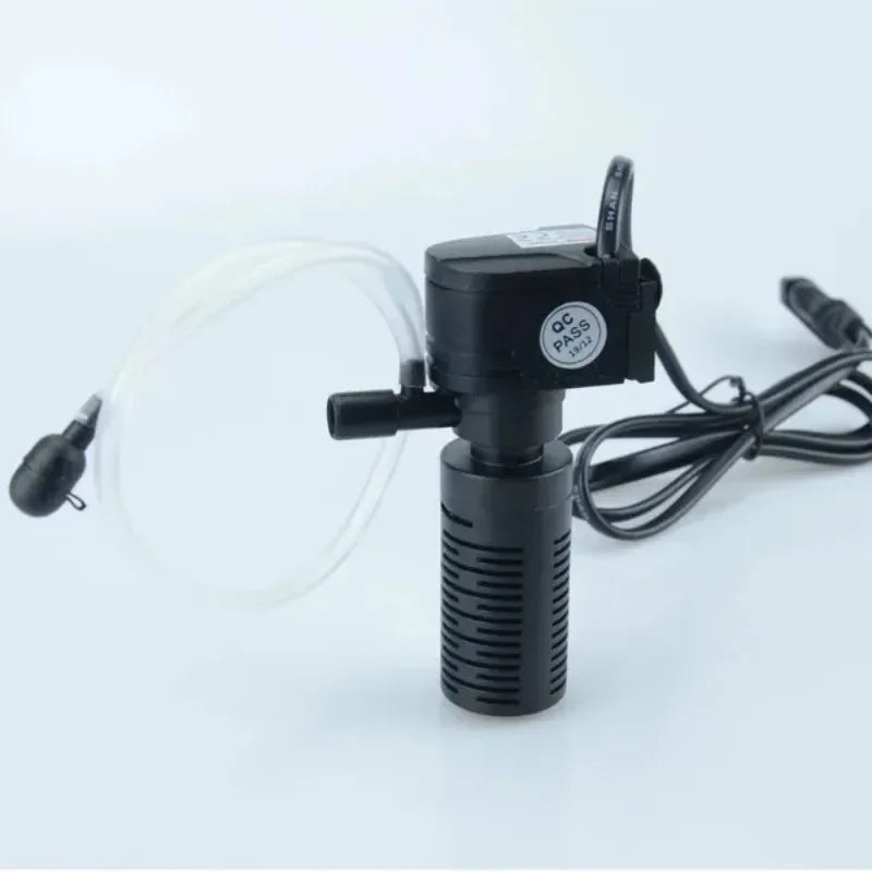 Fish Tank Filter Aquarium Three-in-one Aeration Filter Pump Mini Aquarium Oxygen Submersible Water Purifier