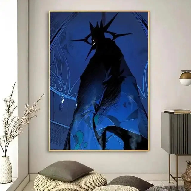 Solo Leveling Anime Canvas Wall Art  HD Kawaii Cat  Cars Poster for Game Room Decor Gifts and Wall Murals