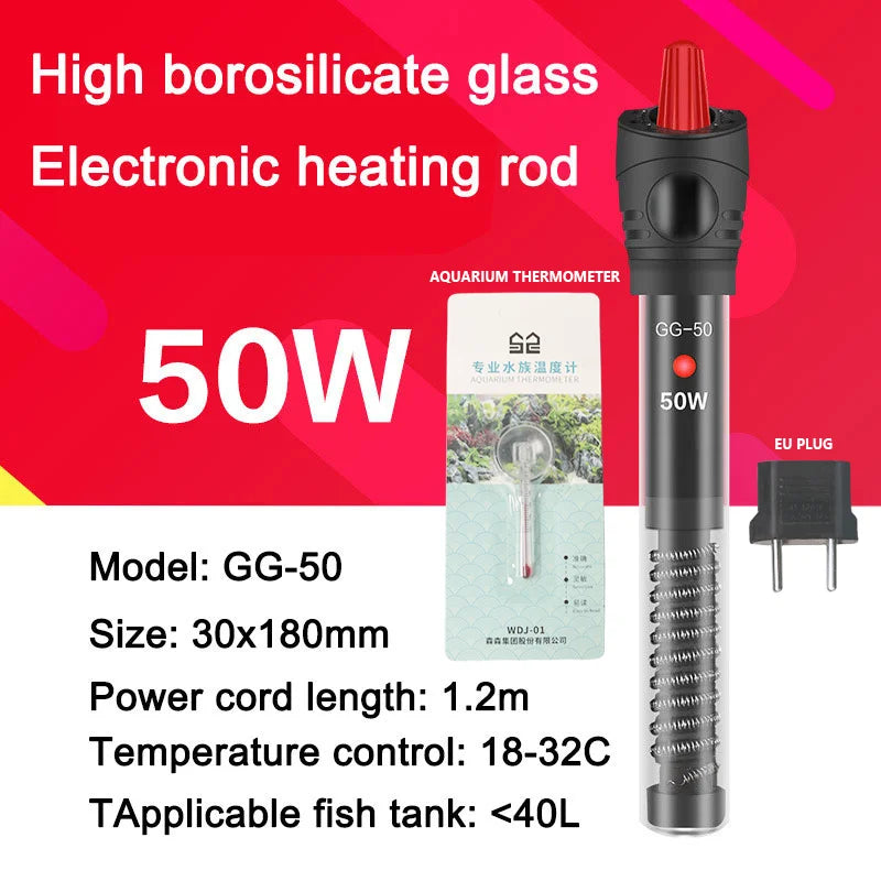 Aquariums Submersible Heater Display Digital Fish Tank  Heating Rod With thermometer Constant Temperature Control 220-240V
