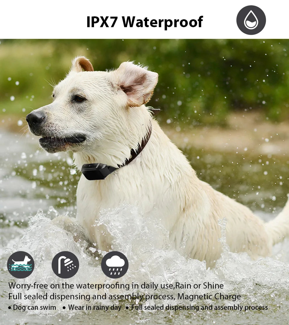 Dog Training Collar Wrap-Around Shock 1000ft Control Distance W/3 Training Modes Beep Vibration Shock Dog Anti-barking Collar