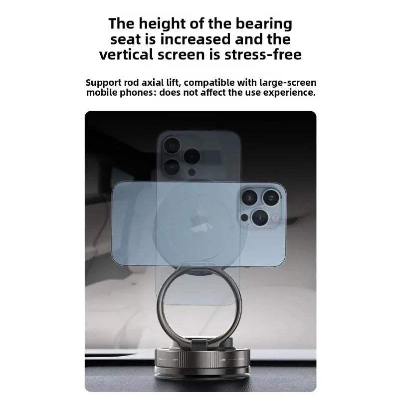 T30 Vacuum Magnetic Phone Holder Stand, for Magsafe Suction Cup Phone MountAdjustable Swivel Lock, for Your Car/Gym/Mirror