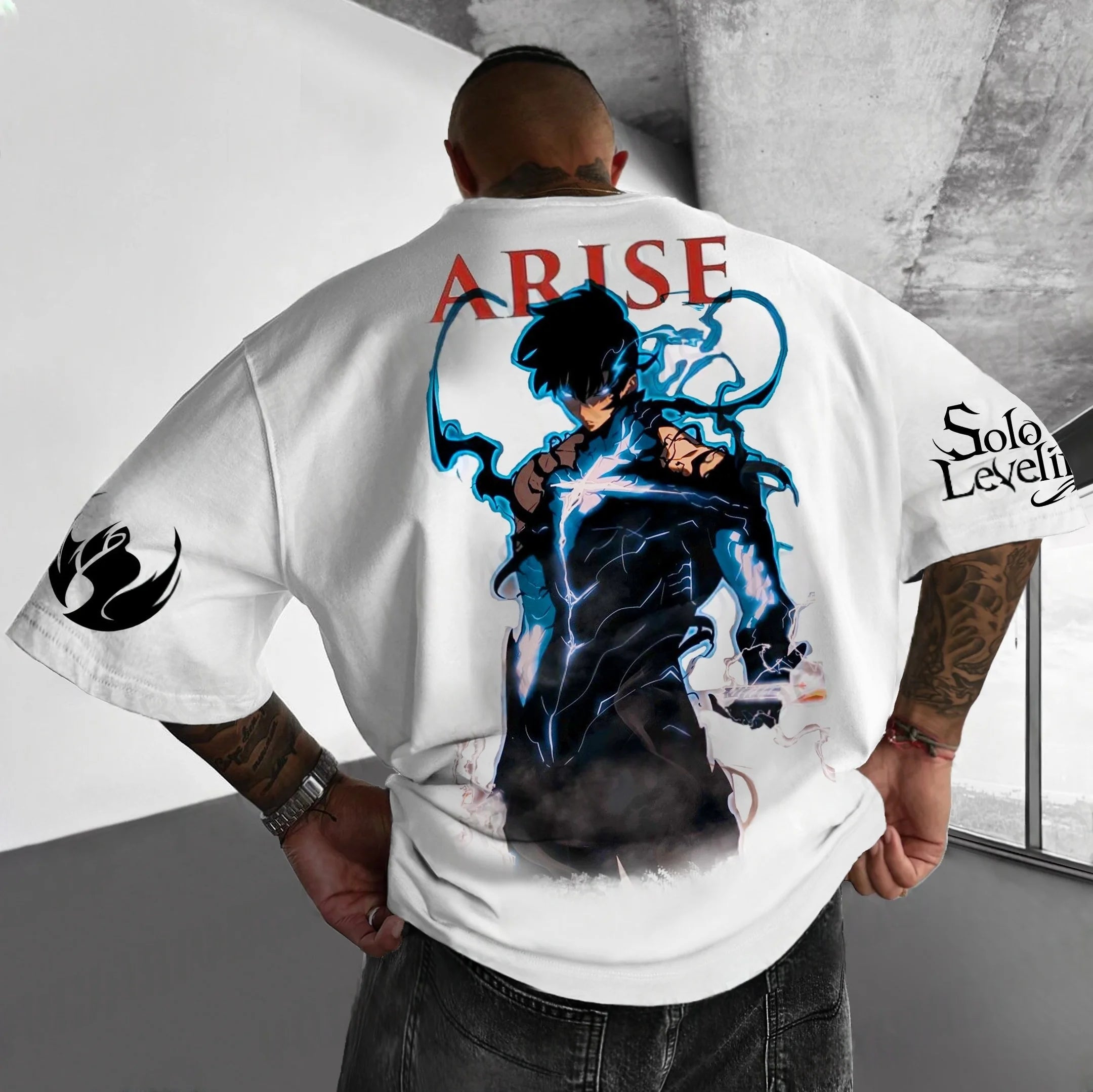 Solo Leveling Licensed Anime Tee 2025 - Official Manga Graphic Cotton Shirt, Y2K Loose Fit for Cosplay & Daily Wear