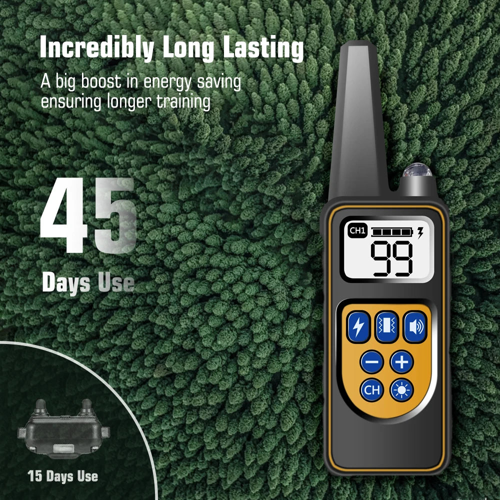 Dog Training Collar with Remote, IP67 Waterproof Dog Shock Collars, 3 Dogs, Large, Medium, Small Dogs, Rechargeable E Collars