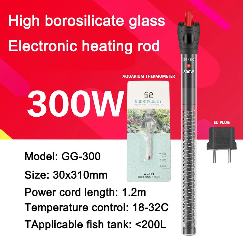Aquariums Submersible Heater Display Digital Fish Tank  Heating Rod With thermometer Constant Temperature Control 220-240V